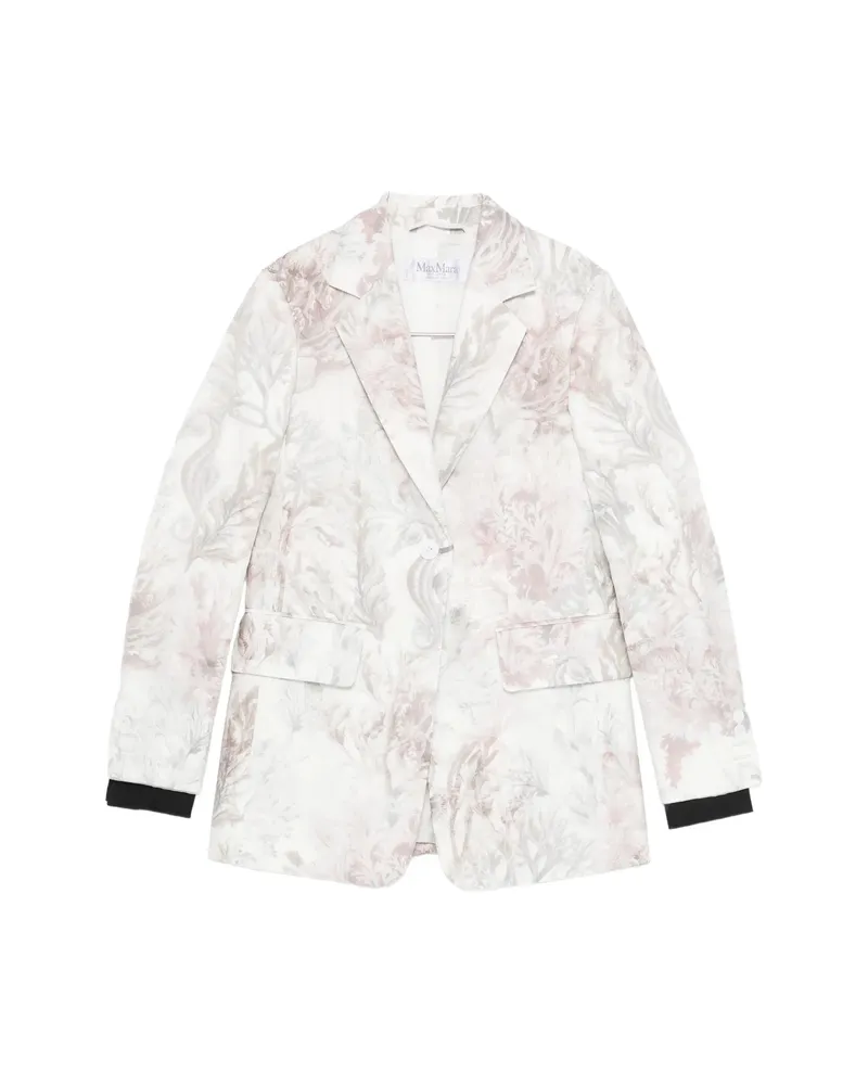 Max Mara Floral-print Blazer White