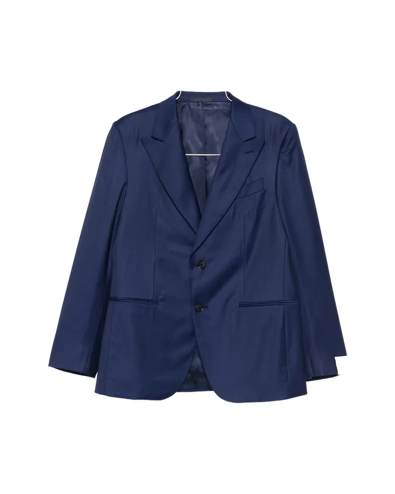 Caruso Peak-lapel Suit Blue