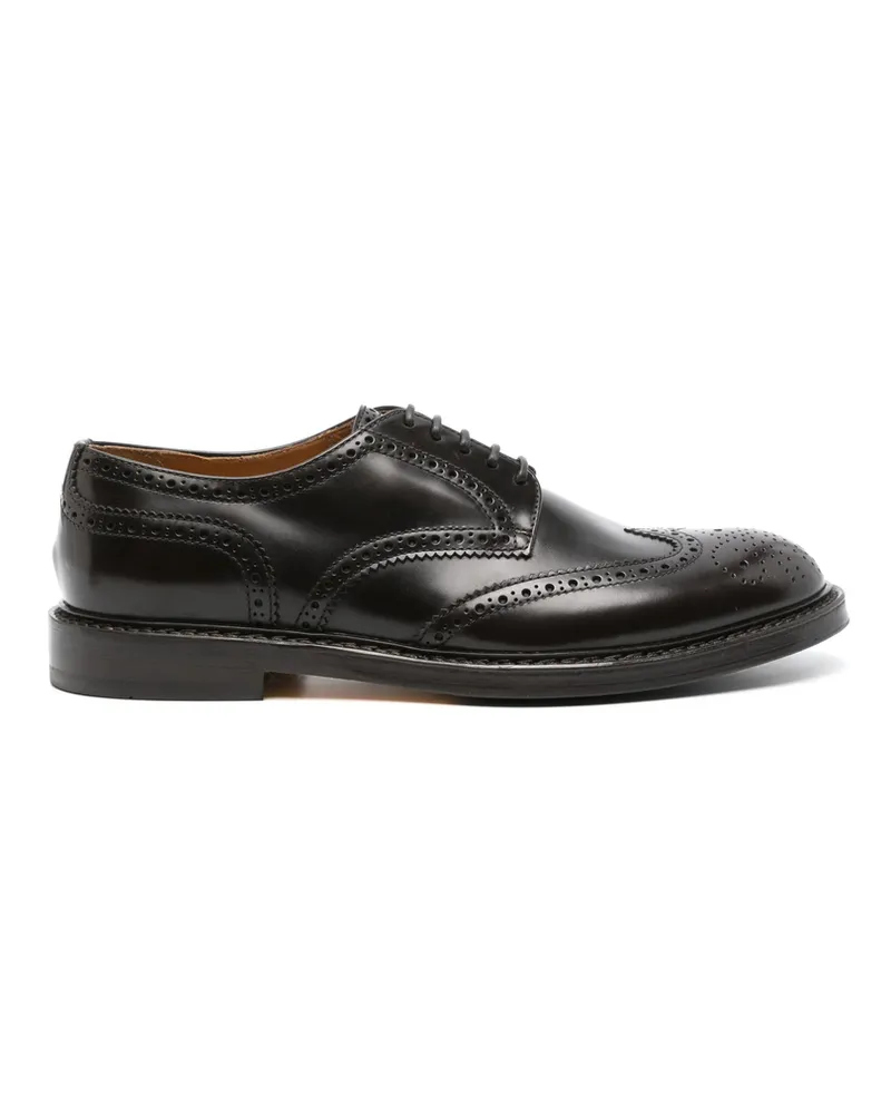 Doucal´s Leather Oxford Shoes Brown
