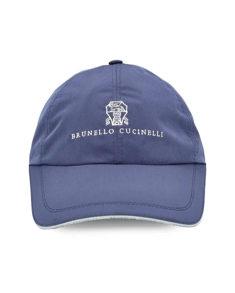 Brunello Cucinelli Logo Adjustable Baseball Cap Blue