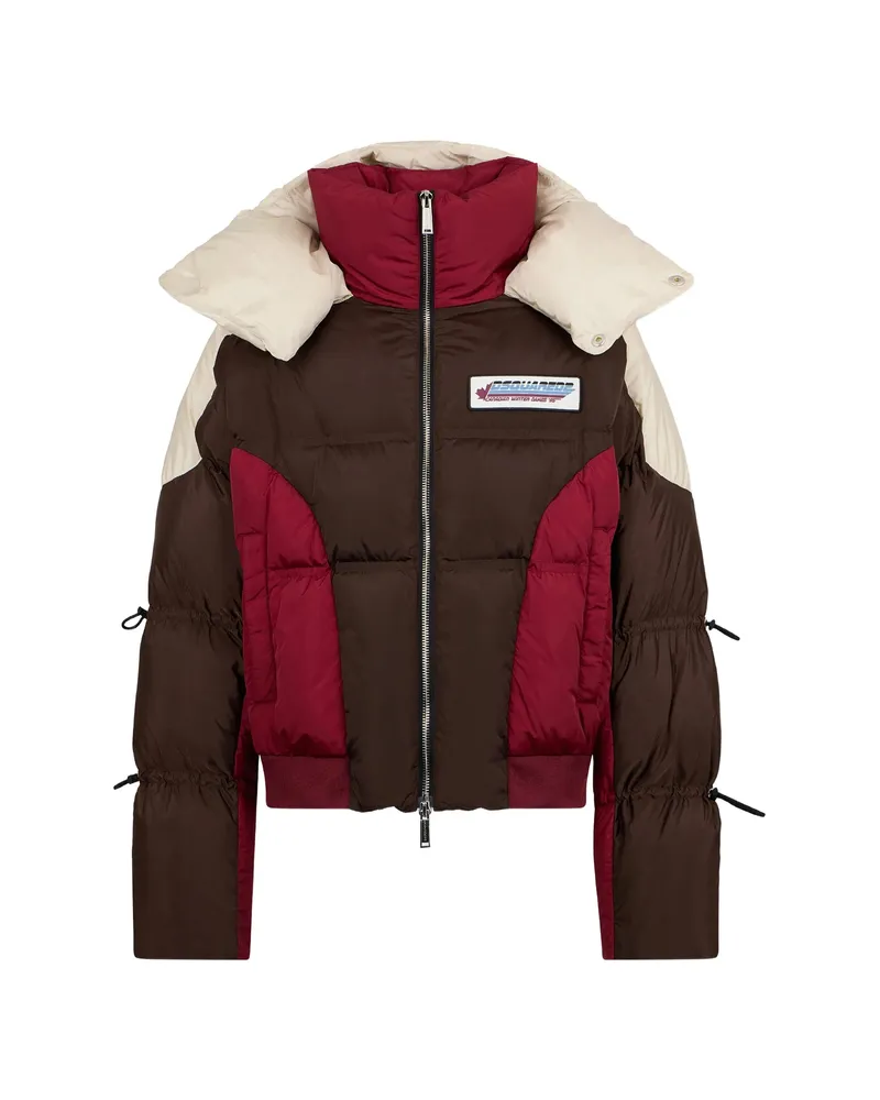 Dsquared2 Drawstring Padded Jacket Red
