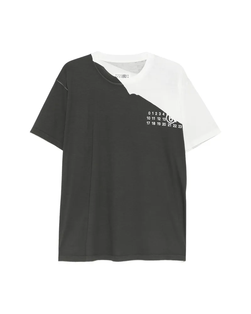 Maison Margiela Logo-print Panelled T-shirt Black