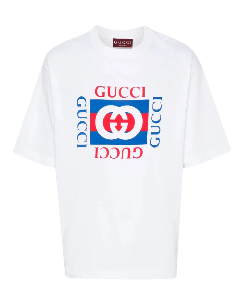 Gucci Interlocking G-print Cotton T-shirt White