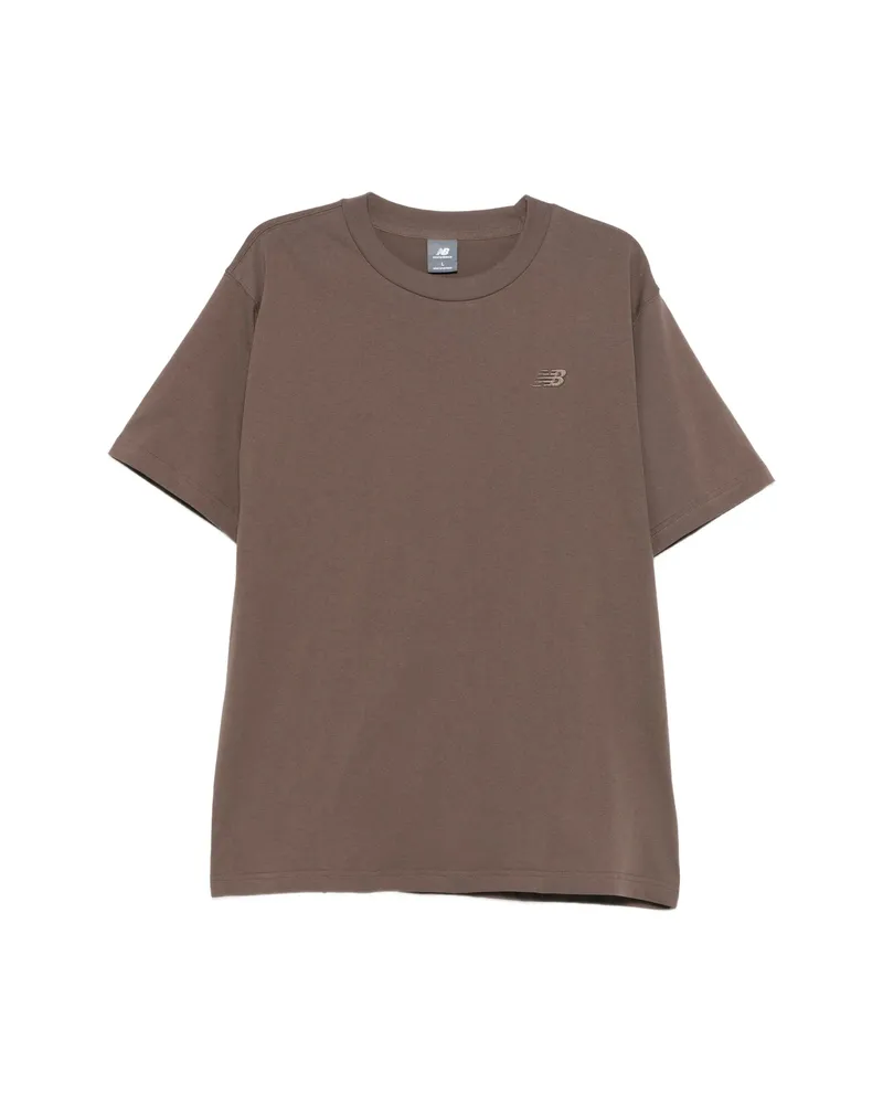 New Balance Logo-detail T-shirt Brown