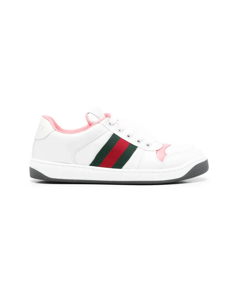 Gucci Web-stripe Sneakers White