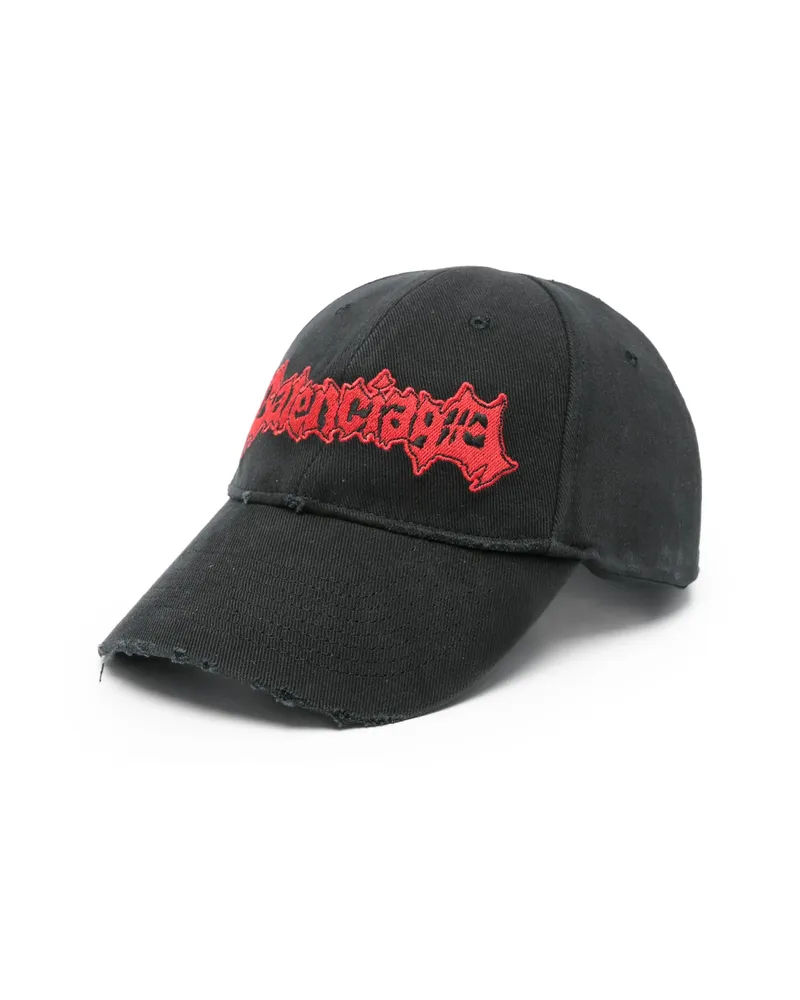 Balenciaga Embroidery Baseball Cap Black