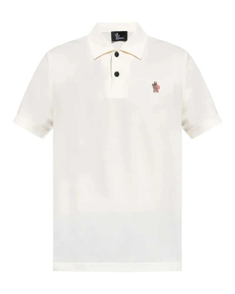 Moncler Logo-patch Polo Shirt White