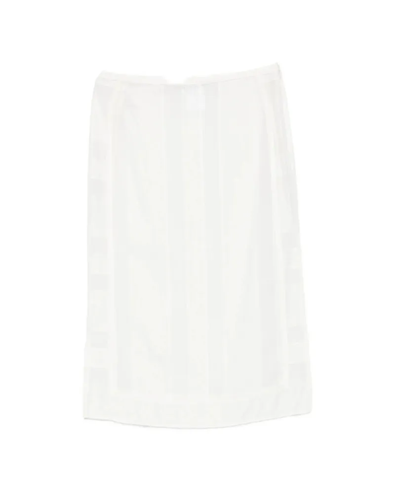 LOW CLASSIC Layered Midi Skirt White