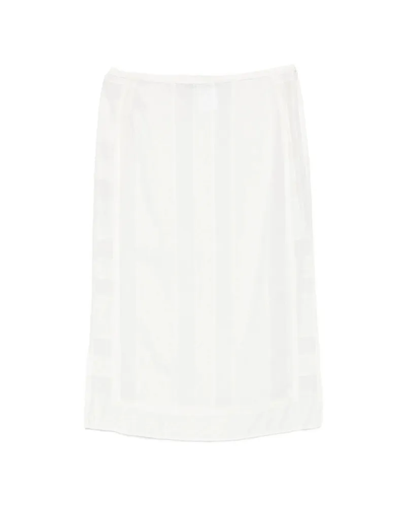 LOW CLASSIC Layered Midi Skirt White