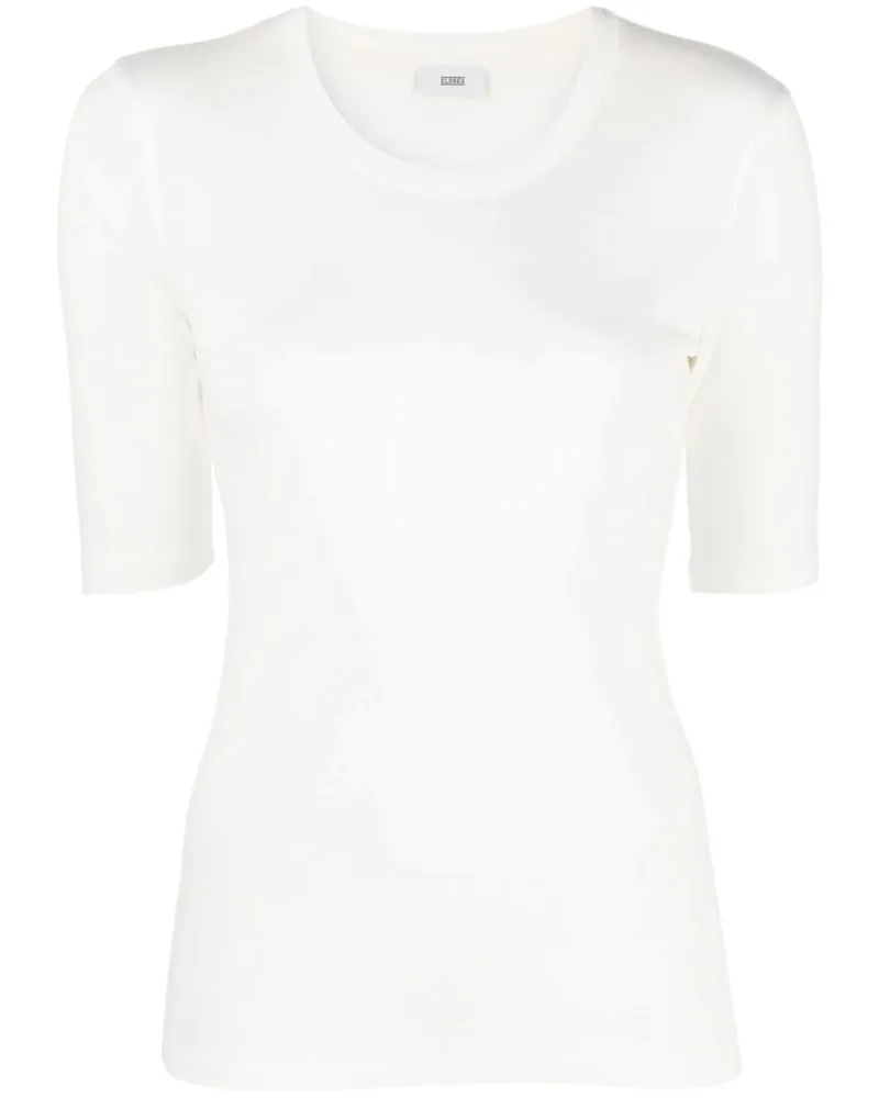 Closed Round-neck Short-sleeved T-shirt White