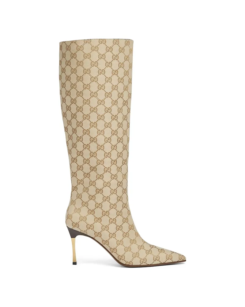 Gucci Monogram Boots Neutrals