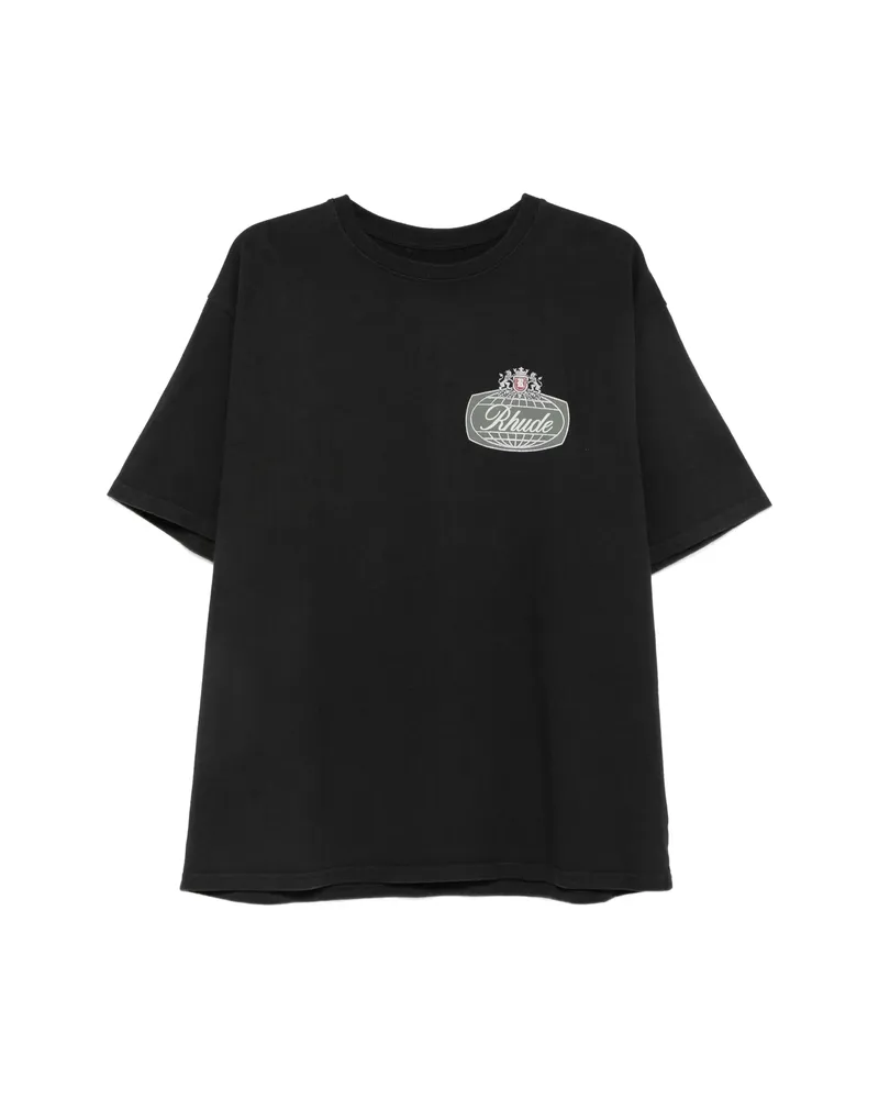RHUDE Logo-print T-shirt Black