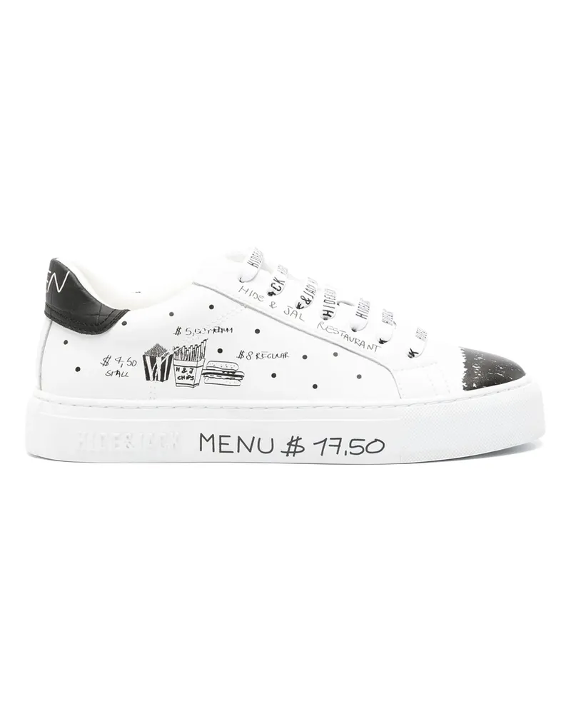 Hide & Jack Essence Sketch Sneakers White