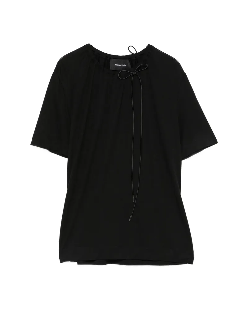 Simone Rocha Bow-detail T-shirt Black