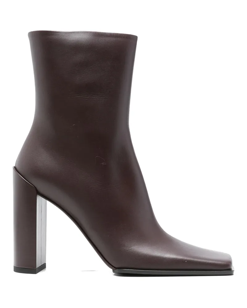 Alaïa Square-toe Ankle Boots Brown