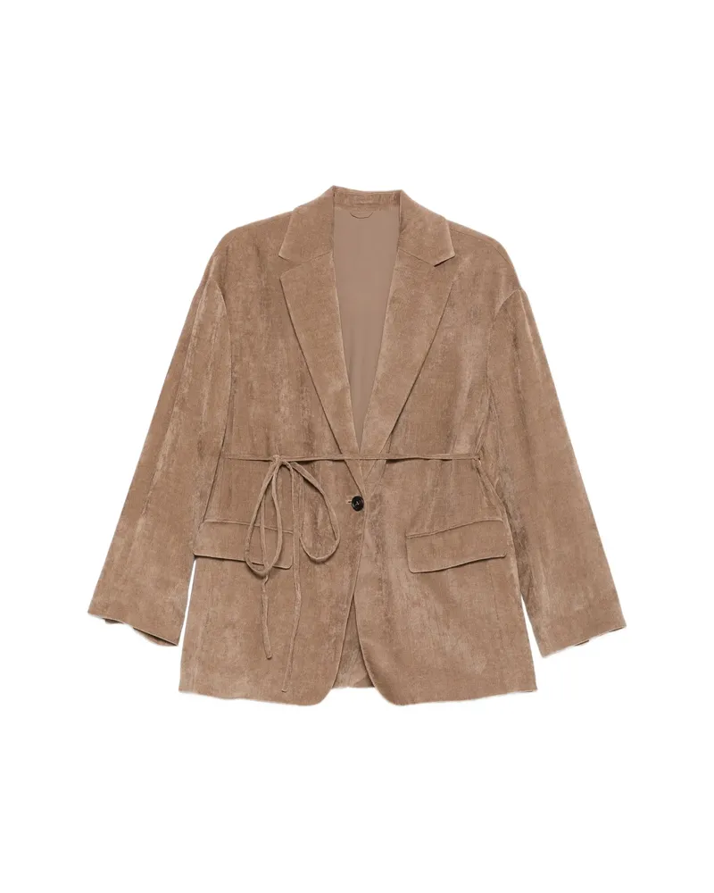 Brunello Cucinelli Belted Corduroy Jacket Neutrals