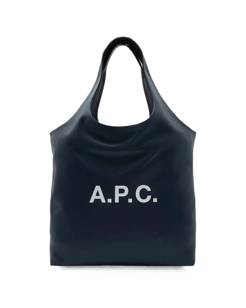 A.P.C. A. p.c. Ninon Logo-print Tote Bag Blue
