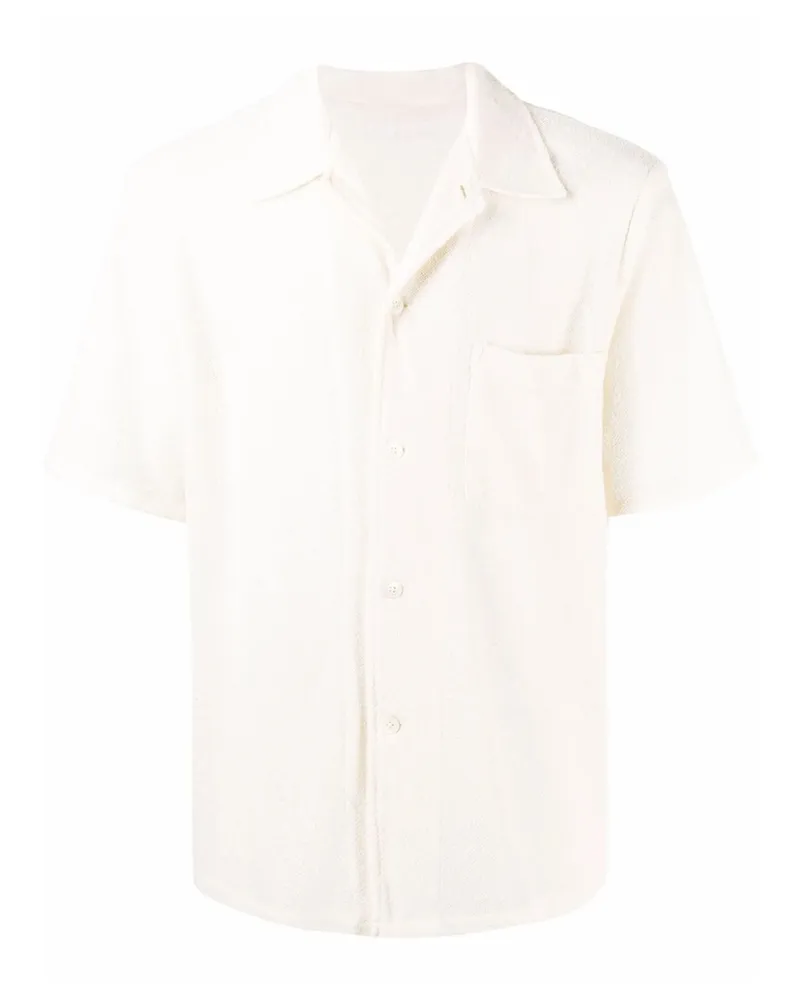 Our Legacy Textured-finish Short-sleeve Shirt Neutrals