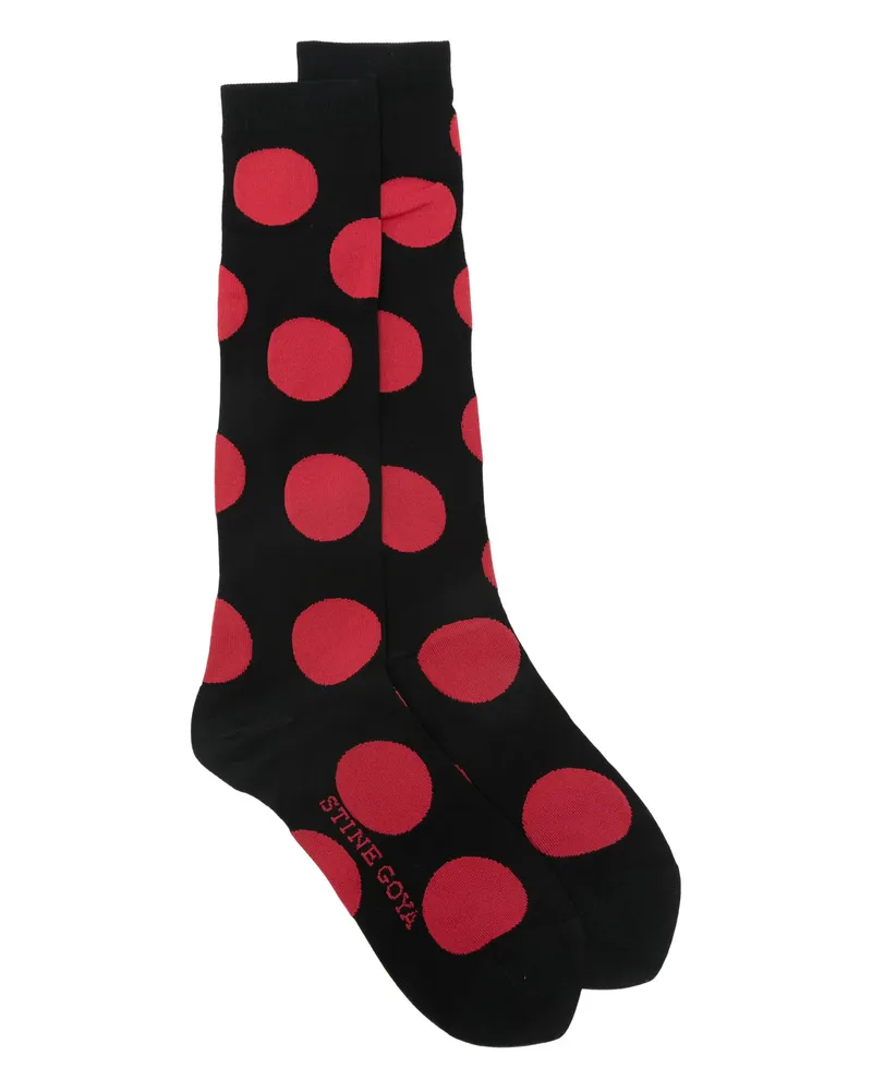 Stine Goya Polka-dot Socks Black