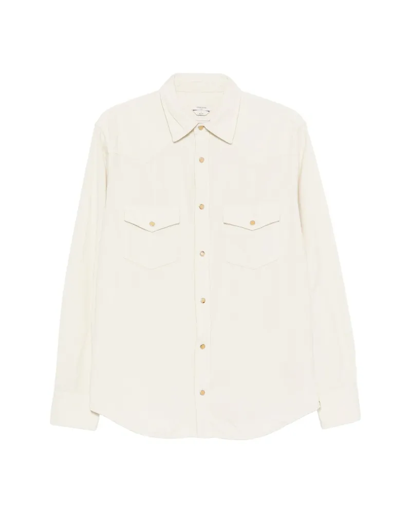 Jacob Cohën Corduroy-texture Shirt Neutrals