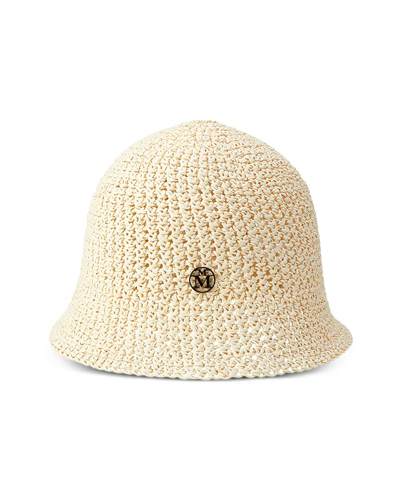 Maison Michel Pablo Logo-plaque Hat Neutrals