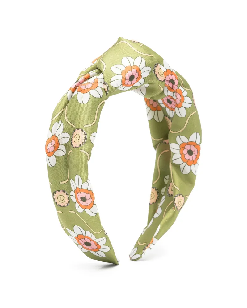 La DoubleJ Floral-print Headband Green