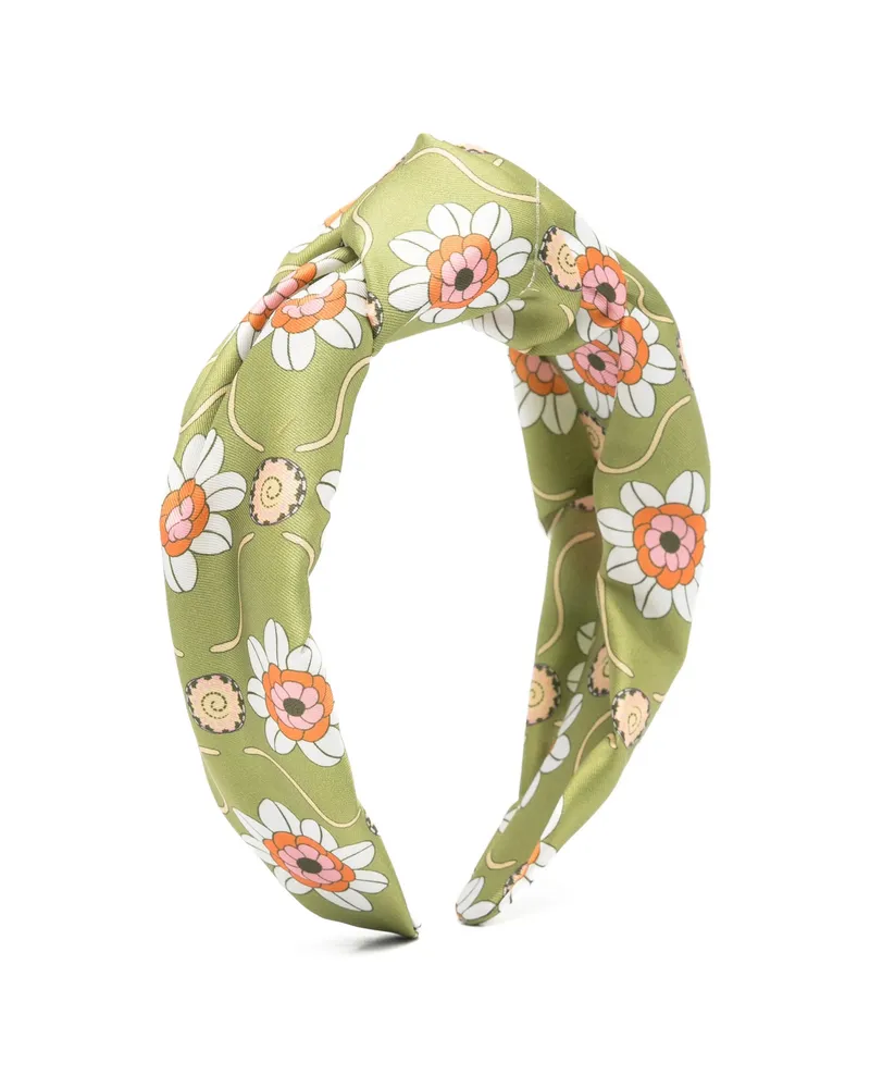 La DoubleJ Floral-print Headband Green