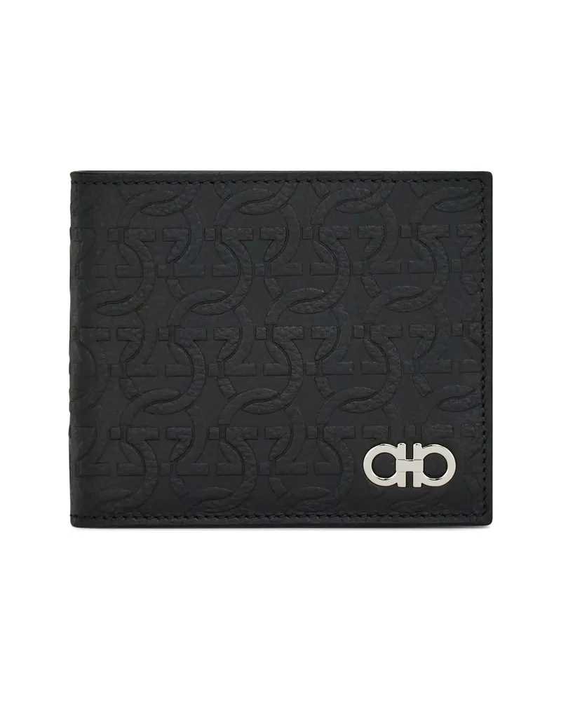 Ferragamo Embossed Gancini Wallet Black