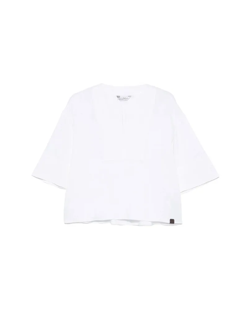 Max Mara Sospiro V-neck Blouse White