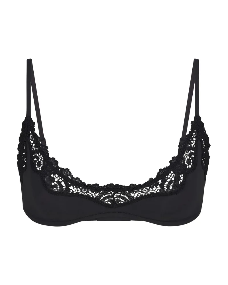 SKIMS Lace-trim Bralette Black
