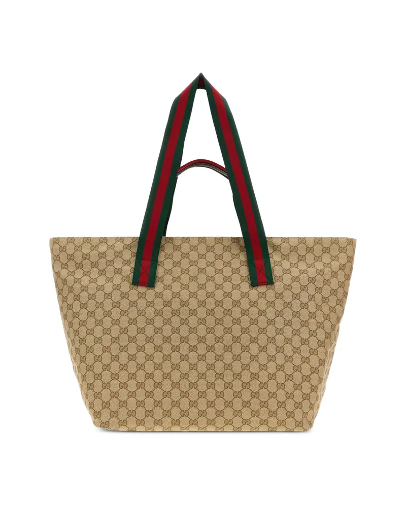 Gucci Medium Monogram-print Tote Bag Neutrals