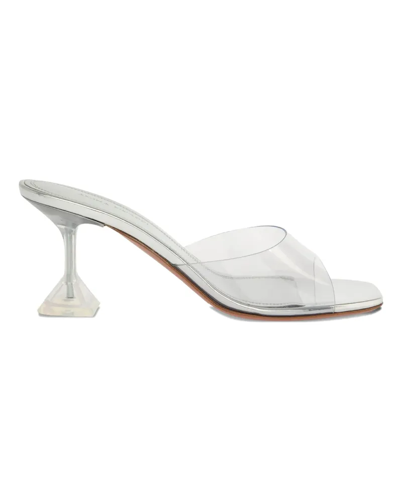 Amina Muaddi 70mm Lupita Sandals White