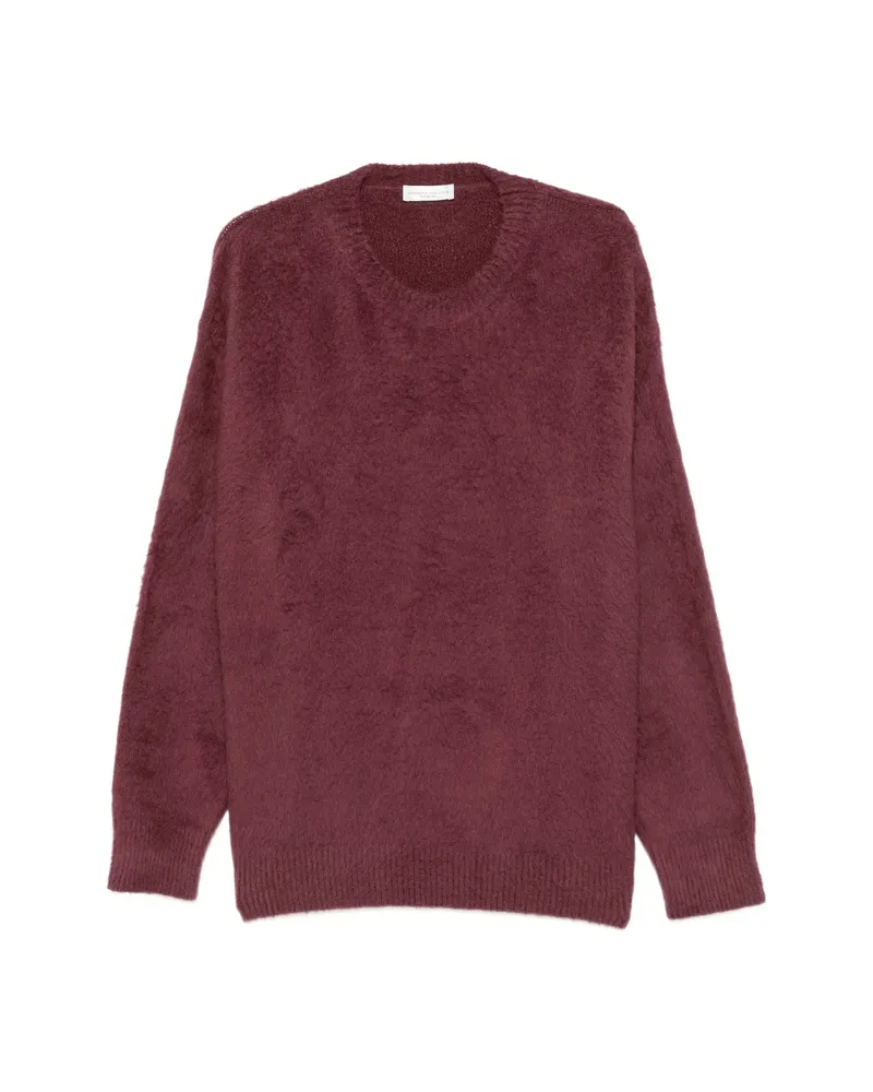 Roberto Collina Brushed-knit Crew-neck Sweater Red