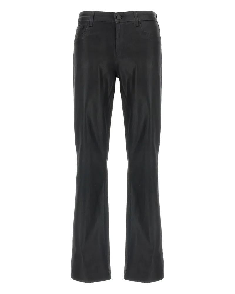 L'Agence Sneeki Coated Flared Jeans Black