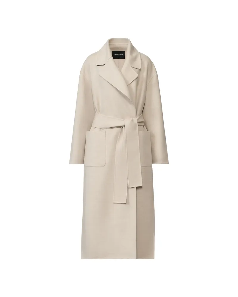 Fabiana Filippi Belted Notch-lapels Coat Neutrals