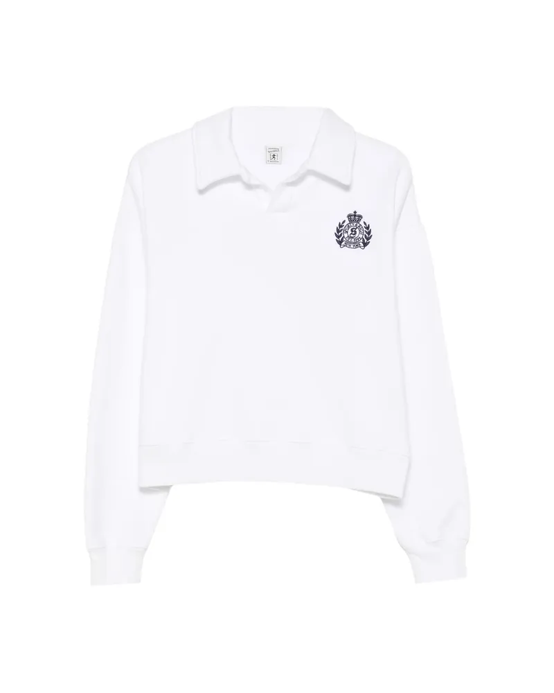 SPORTY & RICH Embroidered-logo Sweatshirt White