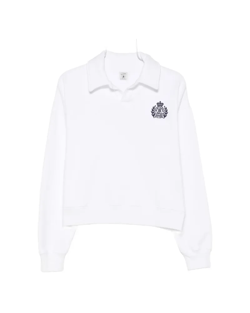 SPORTY & RICH Embroidered-logo Sweatshirt White
