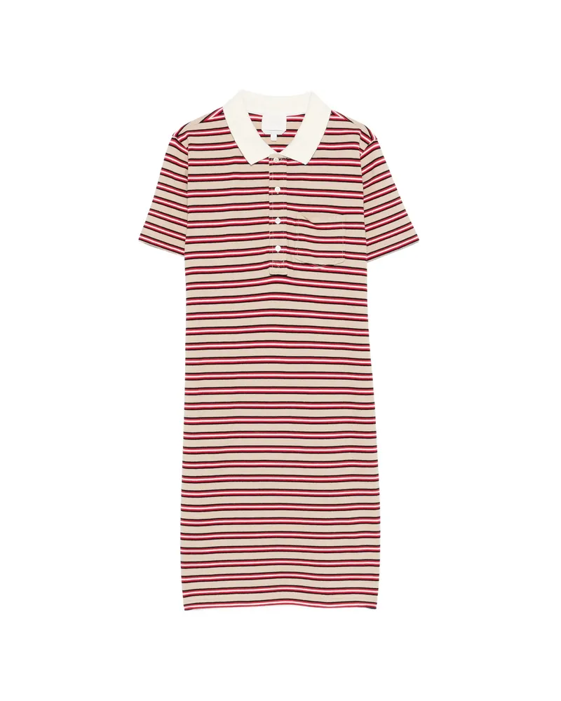 A.P.C. A. p.c. Striped Pocket Mini Dress Neutrals