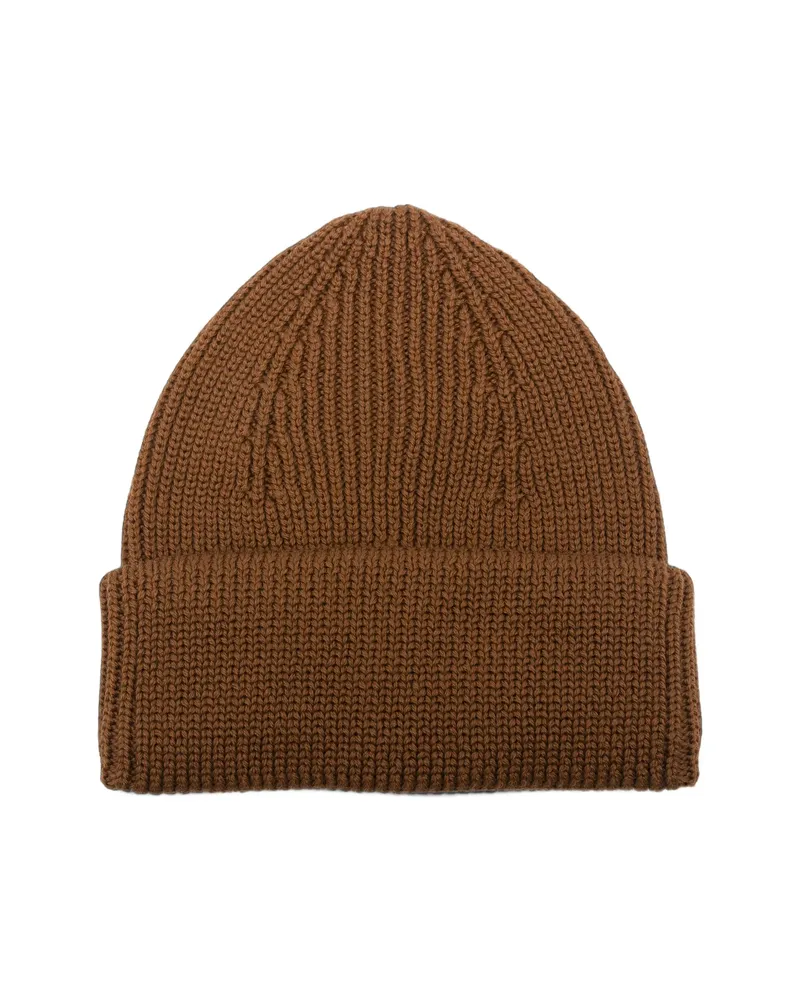 Roberto Collina Ribbed-knit Beanie Hat Brown
