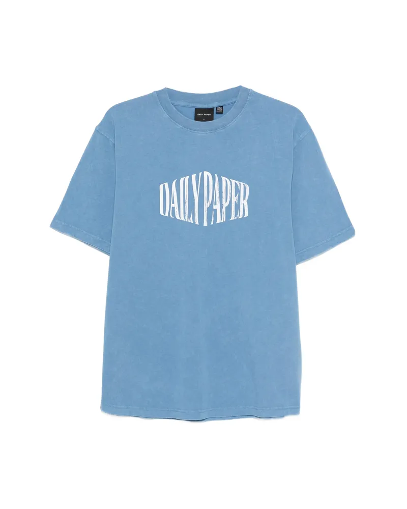 Daily Paper Logo-print T-shirt Blue