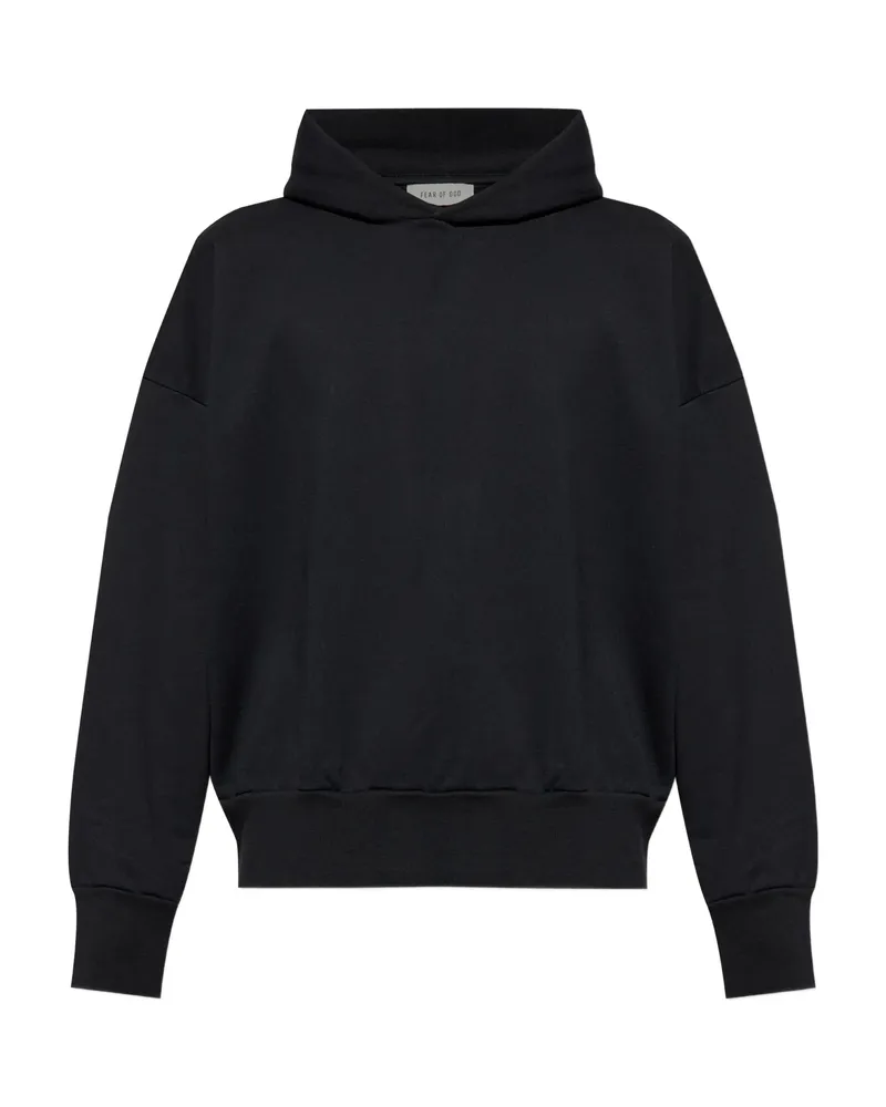 Fear of God Dropped-shoulder Cotton Hoodie Black