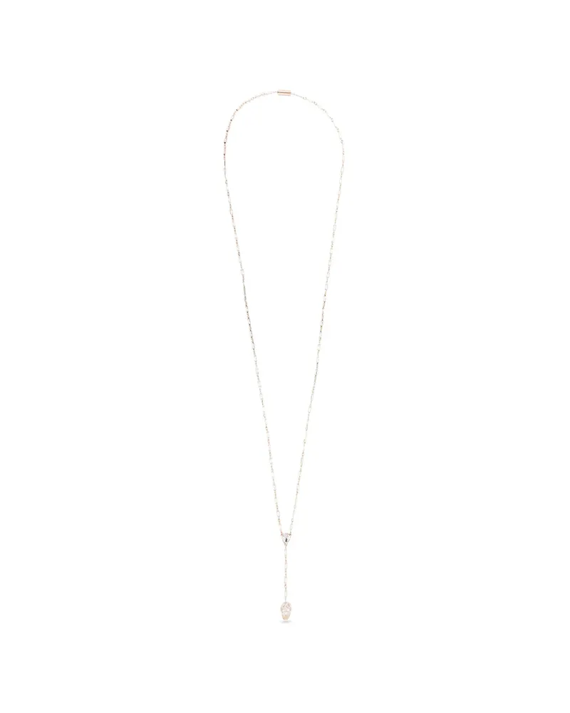 Alexander McQueen Skull Zirconia-embellished Necklace Gold