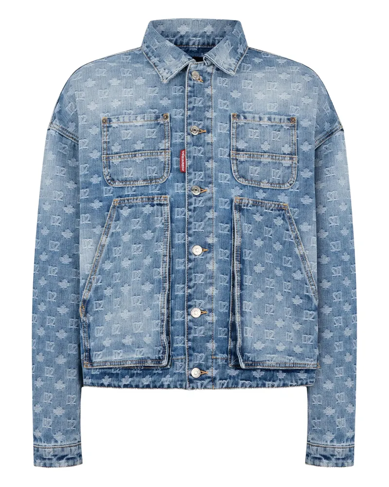 Dsquared2 Logo-embellishment Denim Jacket Blue
