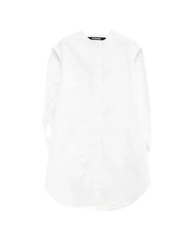 Jacquemus Berlingot Gathered Shirt Dress White