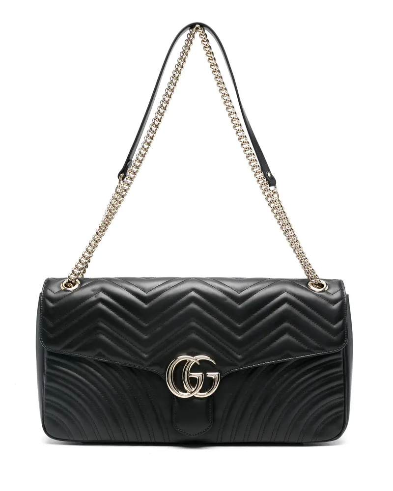 Gucci Large GG Marmont Shoulder Bag Black