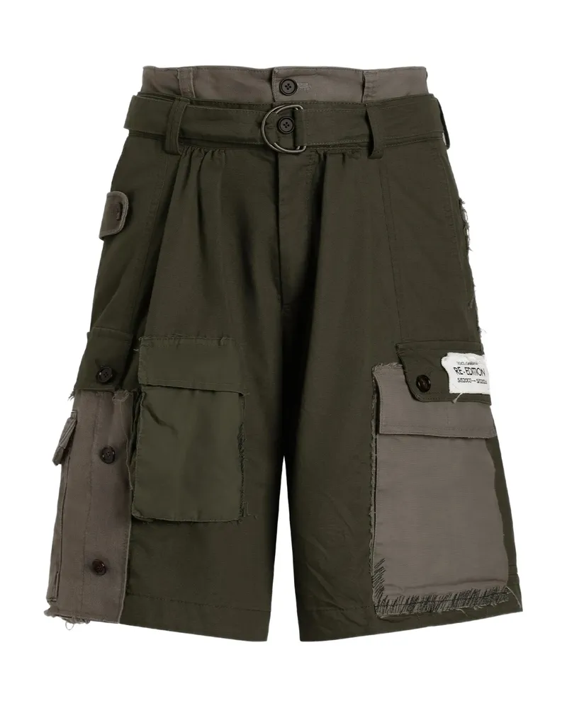 Dolce & Gabbana Patchwork Belted Trousers Green