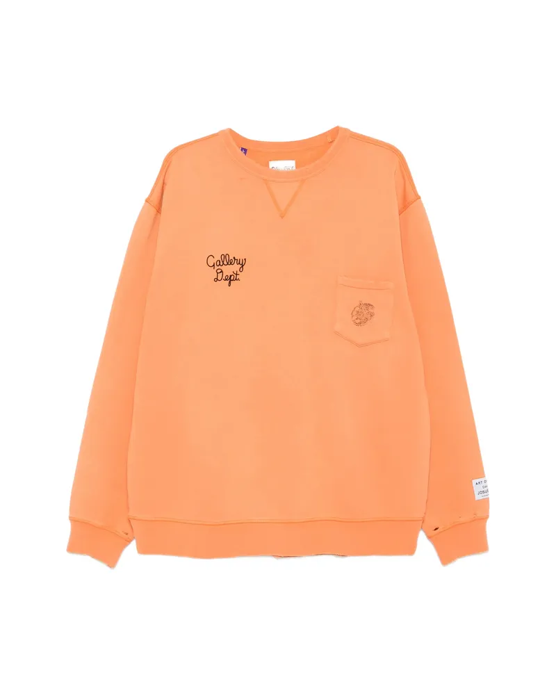 GALLERY DEPT. Art Expert Chest-pocket Logo Sweatshirt Orange