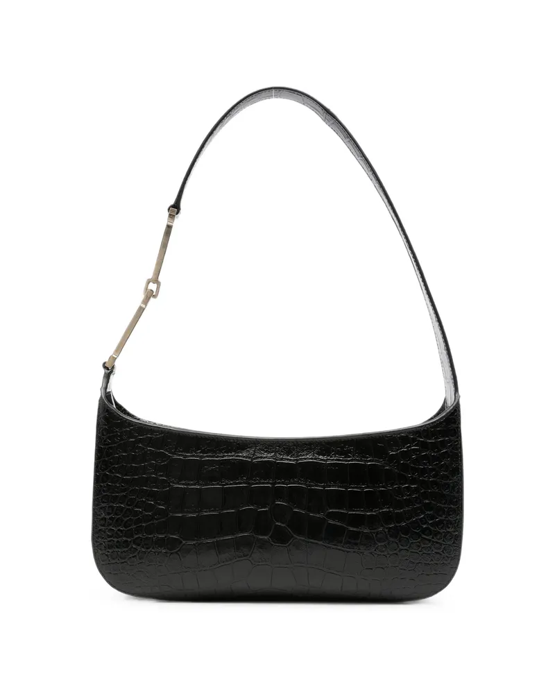 Tom Ford Crocodile-effect Leather Shoulder Bag Black