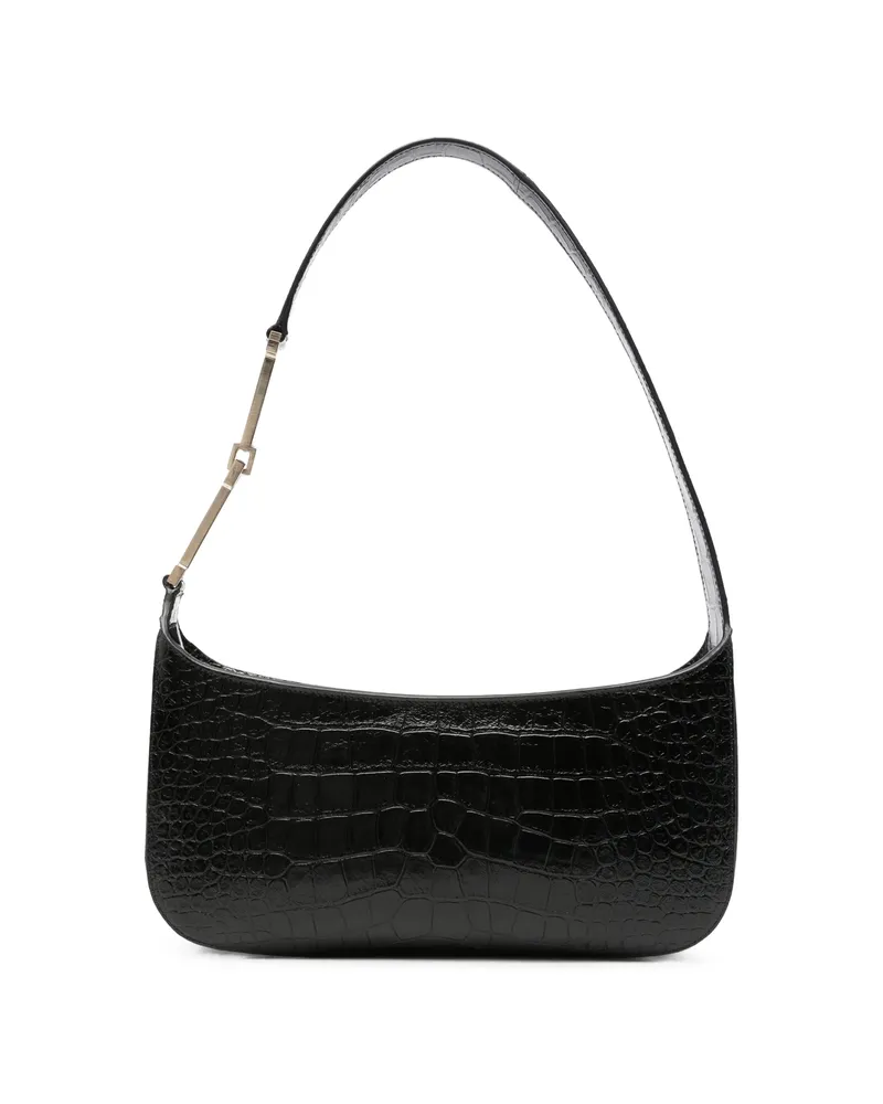 Tom Ford Crocodile-effect Leather Shoulder Bag Black