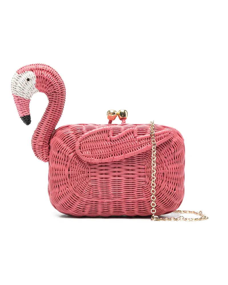 Serpui Nick Flamingo Clutch Bag Pink